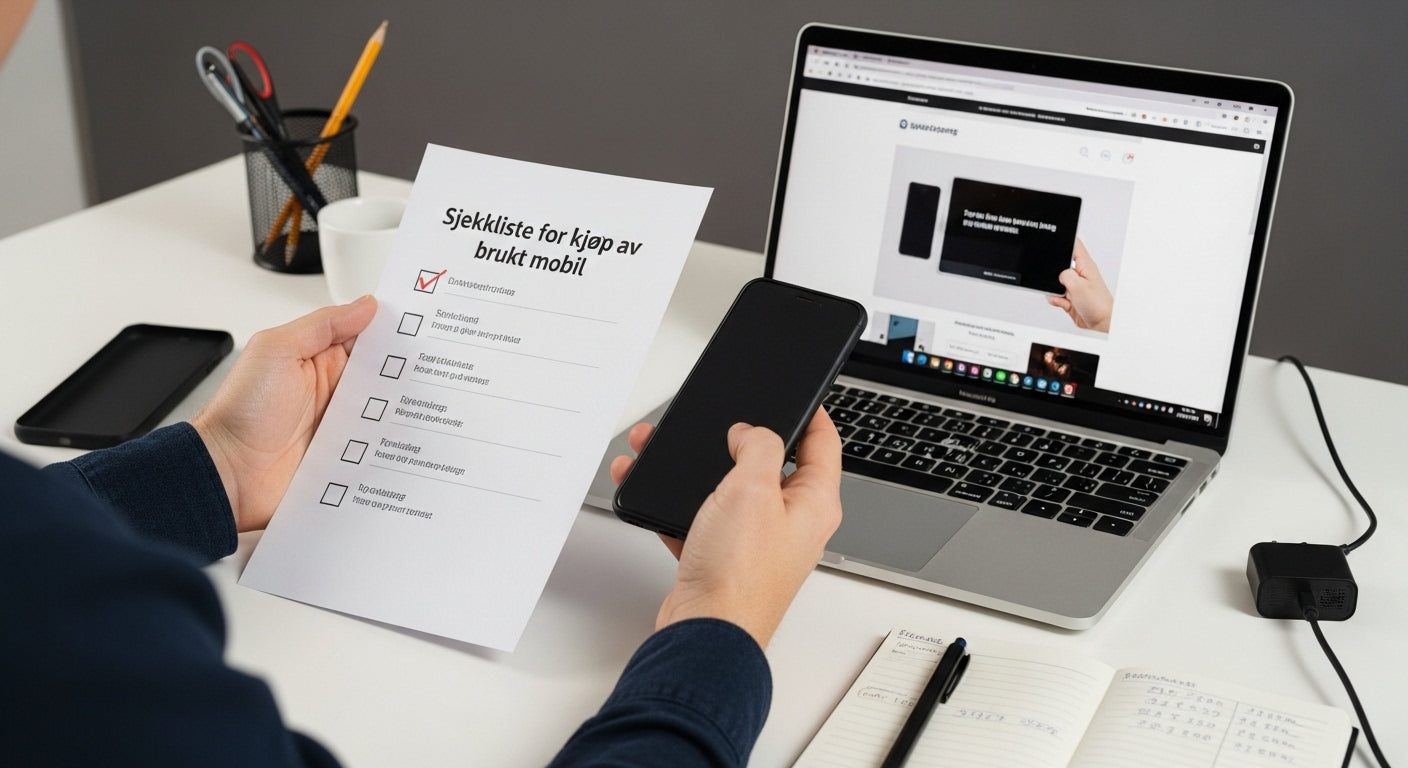 sjekkliste kjøp brukt mobil