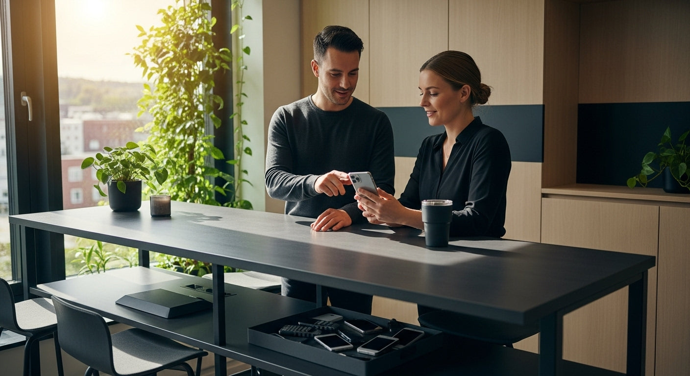 grønn mobilhandel bærekraftig kontor