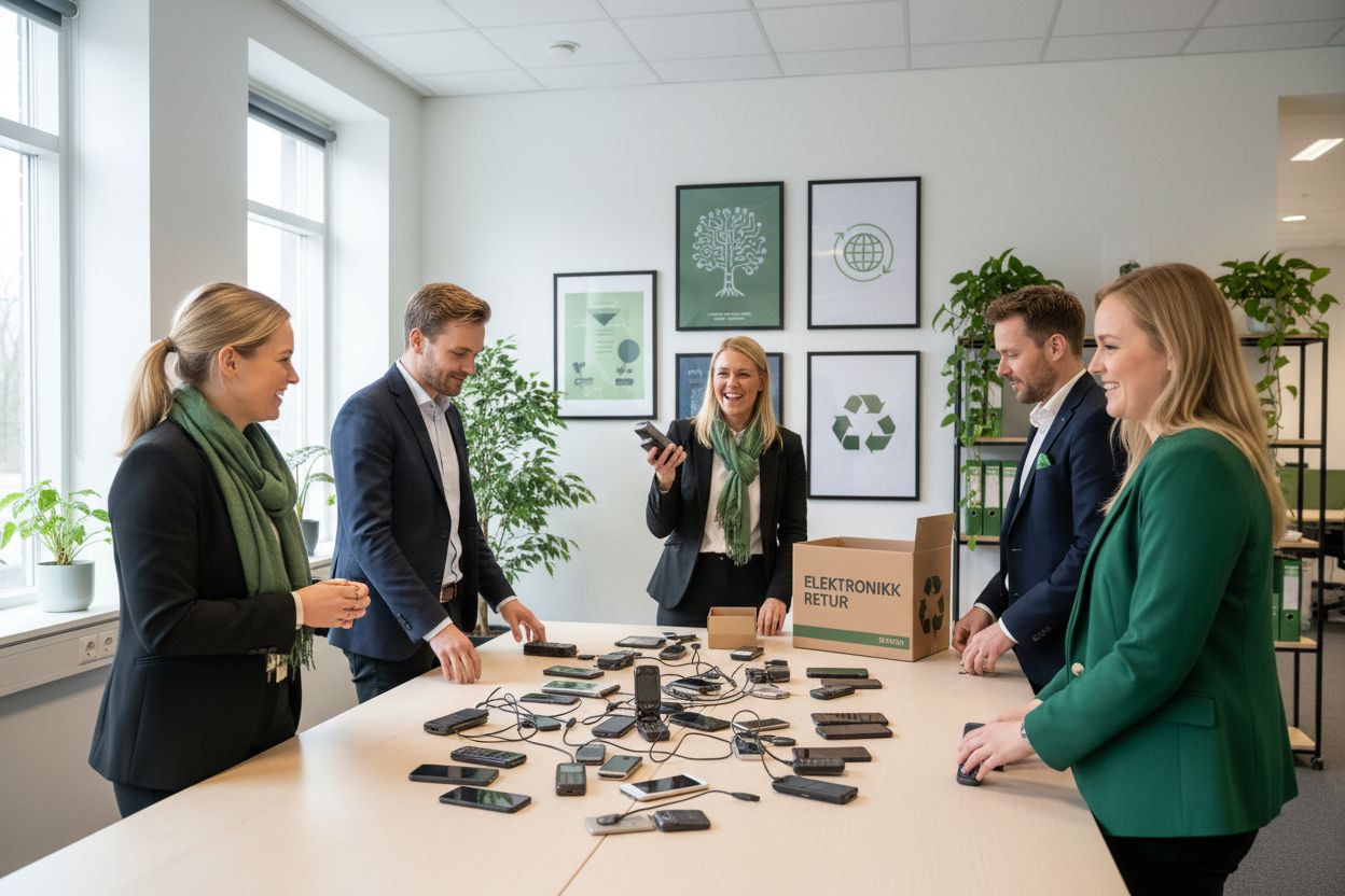 kontormiljø mobilavfall innsamling