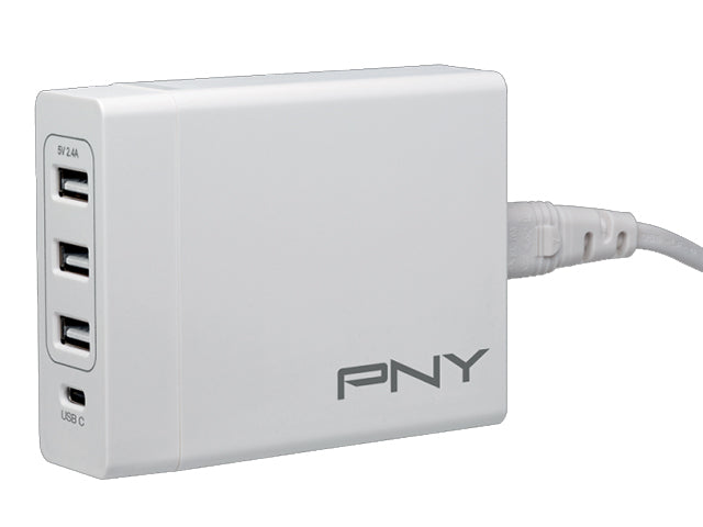PNY Familie 4 ports Lader Hvit