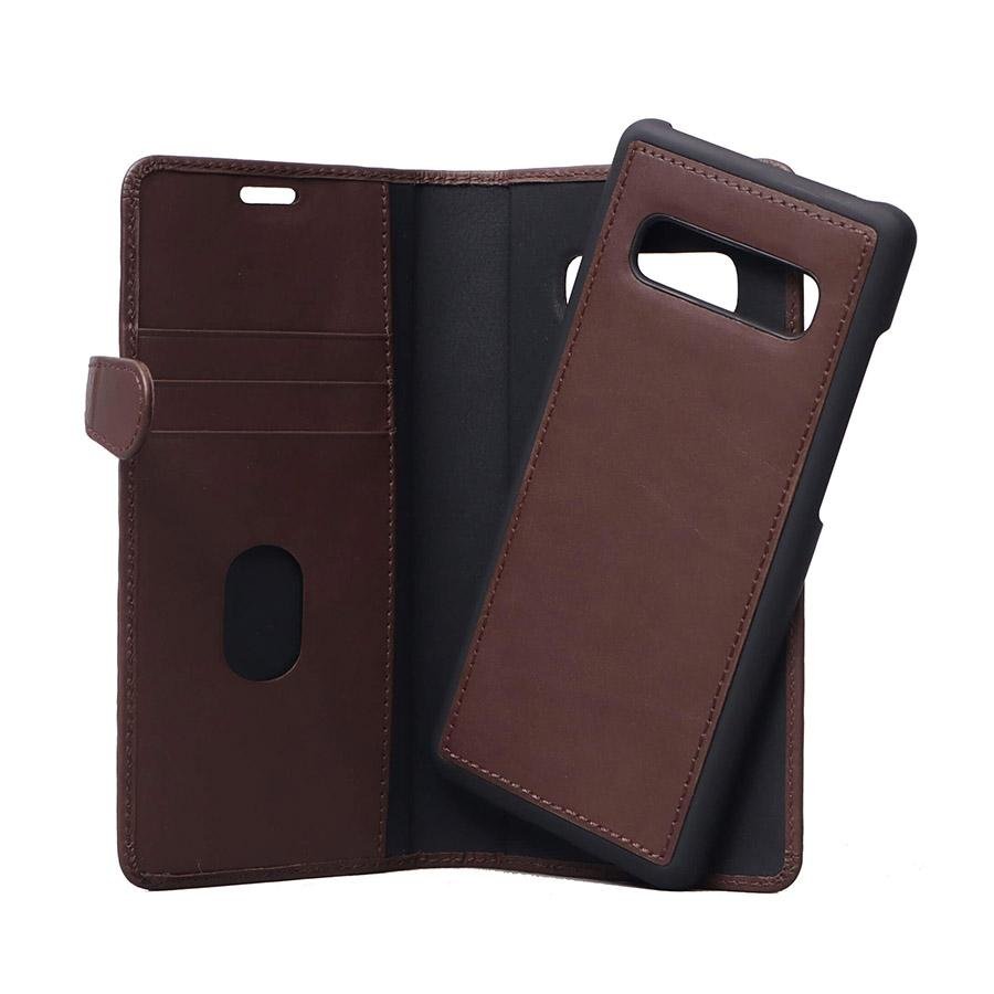 GEAR Lommebokveske Samsung Galaxy S10 Plus Brun (2 - i - 1) - Greenphones