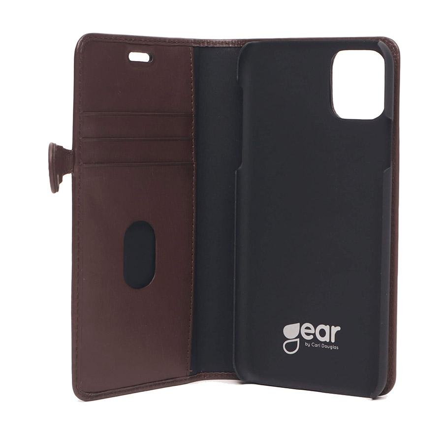 GEAR Lommebokveske iPhone XS Max & 11 Pro Max Brun (2 - i - 1) - Greenphones
