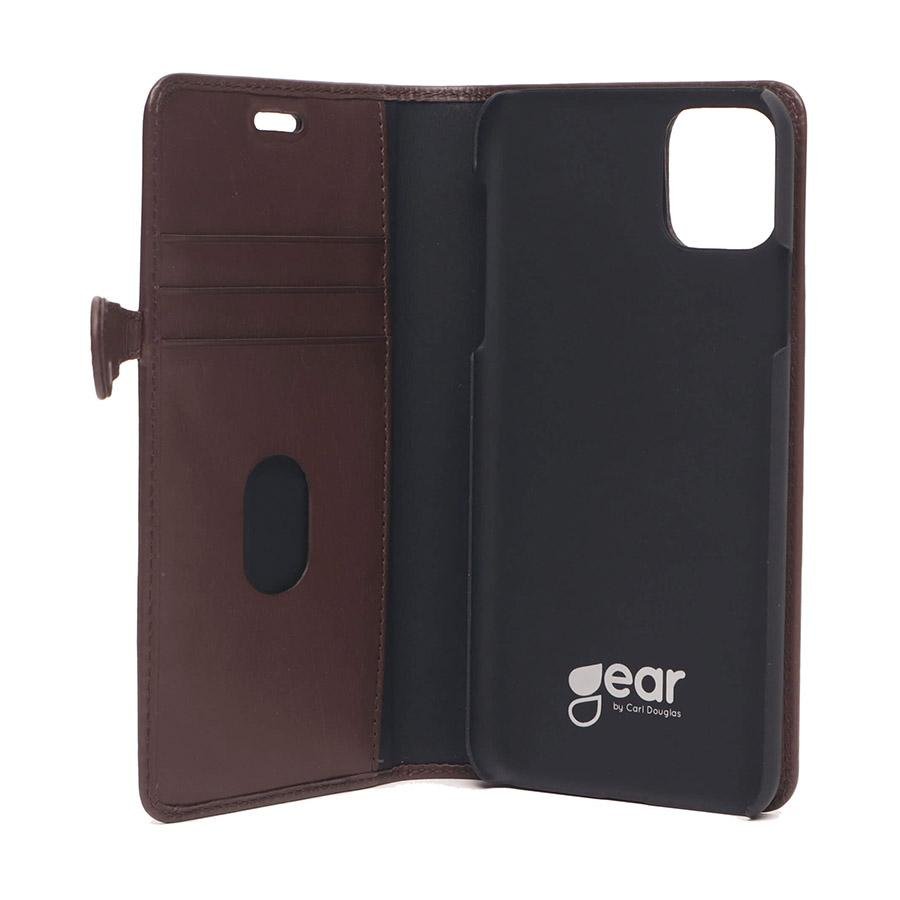 GEAR Lommebokveske iPhone X & XS & 11 Pro Brun (2 - i - 1) - Greenphones